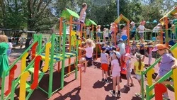 В Георгиевском округе установили новую детскую площадку 